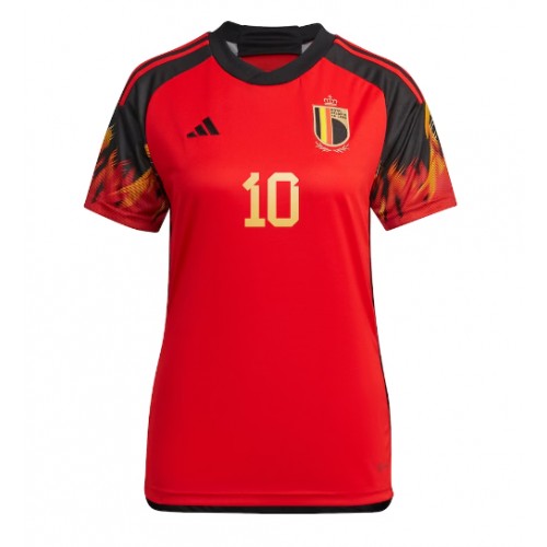 Maillot de foot Belgique Eden Hazard #10 Domicile Femmes Monde 2022 Manches Courte